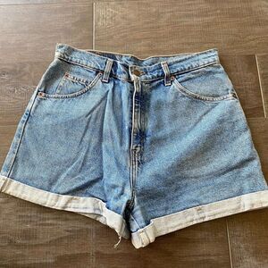Vintage Levi's 954 Cuffed Shorts Women's 13 Blue Denim 100% Cotton Regular Fit